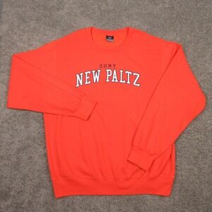 SUNY New Paltz Hawks Sweater Mens 2XL Orange Crewneck Sweatshirt MV Sport NCAA